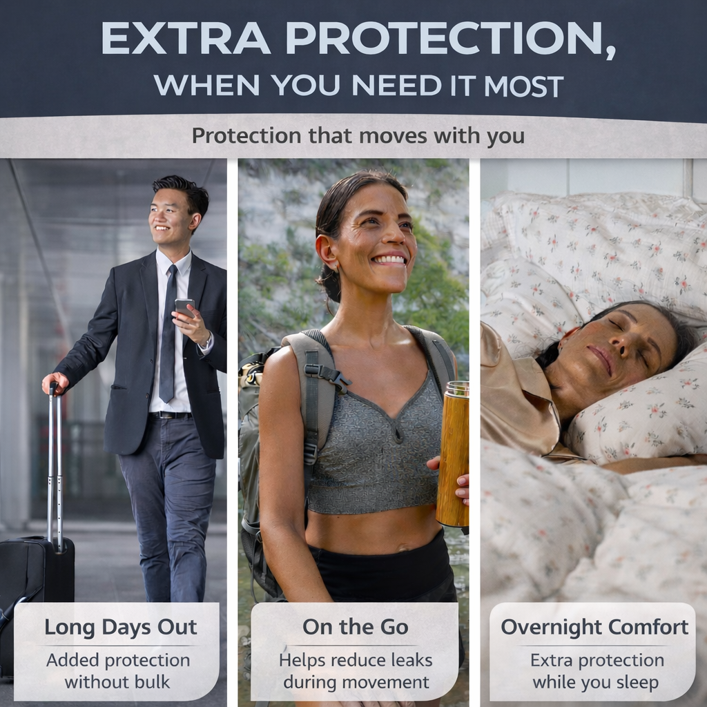 Tardigrade Booster Pad - Overnight Incontinence Pad, Heavy Absorbency, Large Size, Up to 4 Cups