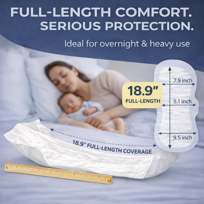 Tardigrade Booster Pad - Overnight Incontinence Pad, Heavy Absorbency, Large Size, Up to 4 Cups